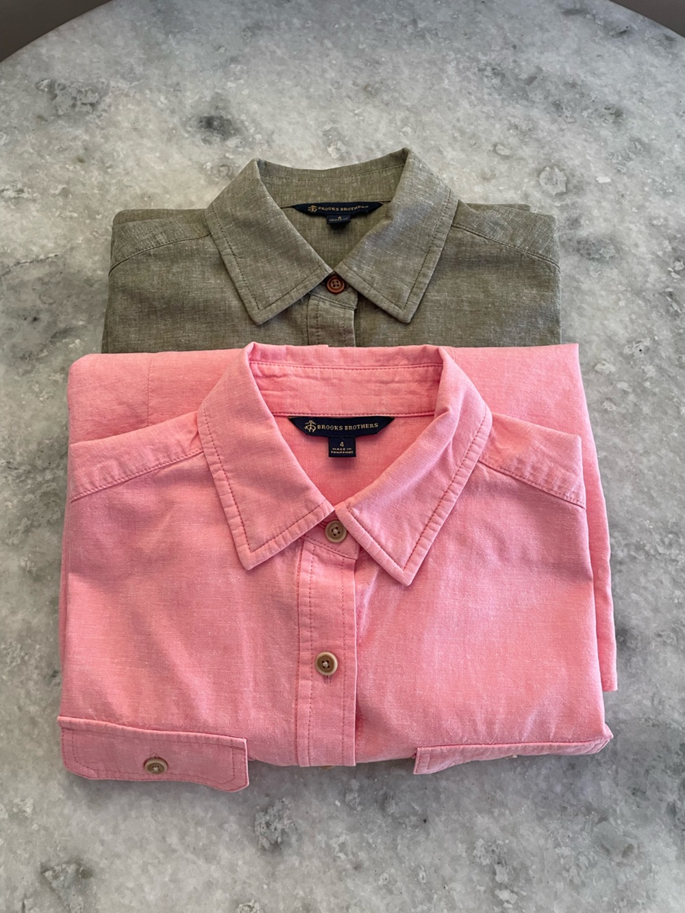 Brooks Brothers Utility Roll Tab Linen Blend Shirt Bundle